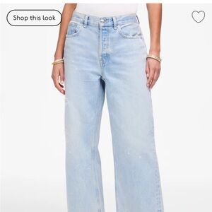 Madewell Low-slung baggy crop in foster wash
